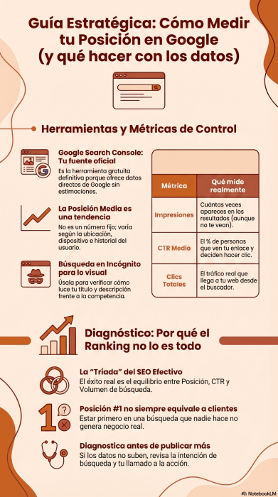 como ver tu posicion en google